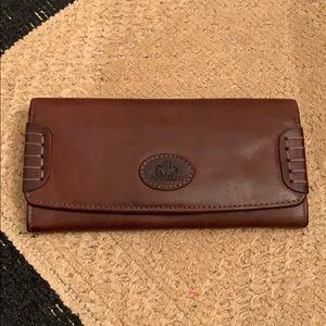 Rowallan Brown Leather Wallet w/ Floral Lining